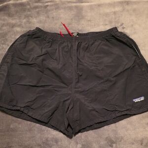 Patagonia Baggies/ Hiking Shorts Black With Drawstring And Liner Large GUC